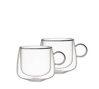 Villeroy & Boch - Artesano Hot&Cold Beverages vaso para cappuccino, set de 2 vasos de doble pared para bebidas frías y calientes, vidrio borosilicato, apto para lavavajillas, apto para microondas