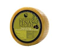 Artesanos Peñas Negras | Queso De Oveja Castillo | Curado En Aceite Oliva Virgen | De Sabor Intenso Y Textura Cremosa | Gourmet 1,4 Kg Aprox | Queso Manchego | Ideal Para Dietas Mediterráneas