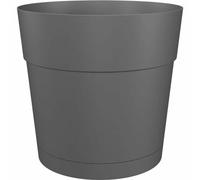 Artevasi - Maceta Capri ancha de plástico con reserva de agua - Antracita 30 cm