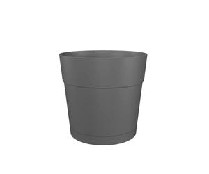 Artevasi Capri Olla Ancha, Reserva de Agua, Maceta de plástico, Antracita, 50 cm