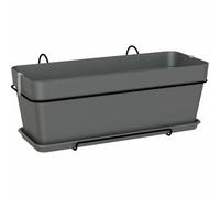 ARTEVASI - Kit jardinera capri 50cm v2 antracita 50,2 x 28,5 x h20,7 cm - 1,54l
