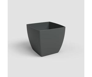 Artevasi Siena Pot - Maceta Cuadrada con Acabado Mate, plástico, 100% reciclable, 40 cm, Color Antracita