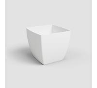 Artevasi Siena Pot - Maceta Cuadrada con Acabado Mate, plástico 100% reciclable, 40 cm, Color Blanco