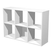 Artexport Estantería Home Office 6 Compartimentos Blanco Melamina (104,1 x 29,2 x 69,8 cm)