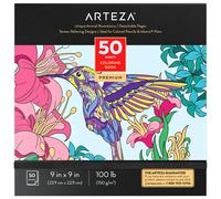 Arteza Adult coloring Book 9 x 9 Inches Animal Designs Stress-Relie