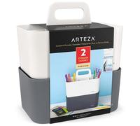 ARTEZA Carrito de Almacenamiento, Gris y Marfil, Pack de 2