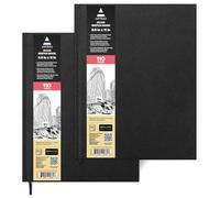 Arteza Cuadernos de dibujo de tapa dura | Pack de 2 | 110 hojas por cuaderno | Tamaño 21,6 x 27, 9 cm | Papel grueso de 110 gsm