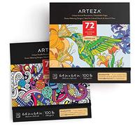 ARTEZA Libros de colorear para adultos con garabatos y dibujos de animales, pack 2 blocs de 72 páginas (144), relajantes, para el estrés y ansiedad en adultos y adolescentes, meditación y mindfulness