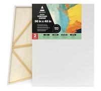 Arteza Lienzos para pintar cuadros, 36x48" (91,4 x 121,9 cm), pack 2 lienzos imprimados 100% algodón para pintura acrílica, pouring, óleo y medios húmedos, profesional, aficionado y principiante