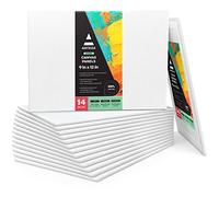 Arteza Paneles de lienzo para pintar | 22,86x30,48 cm | Pack de 14 | 100% algodón | Tablillas enteladas para óleo, acrílicos y medios húmedos| Para artistas profesionales, aficionados y principiantes