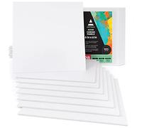 ARTEZA Paneles de lienzo para pintar cuadros 6x6 (15,24 x 15,24 cm), pack 28 paneles imprimados sin ácidos, 100% algodón, para acrílica y al óleo, artistas profesionales, aficionados y principiantes