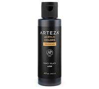 ARTEZA Pintura acrílica iridiscente A709 Fancy Black botella de 118 ml, color camaleón, pintura brillante de alta viscosidad, a base de agua, miscible, para lienzo, madera, piedras, telas y más