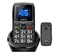 artfone C1+4G Pro Negro- Volte Teléfono Móvil para Personas Mayores丨Senior Moviles de Teclas Grandes y Volumen Alto丨Contactos con Imágenes丨Botón SOS丨Base de Carga丨Bateria 1800mAH丨FM丨Bloqueo de Teclas