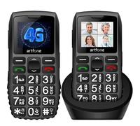 artfone C1+4G Pro Volte Teléfono Móvil para Personas Mayores丨Senior Moviles de Teclas Grandes y Volumen Alto丨Contactos con Imágenes丨Botón SOS丨Base de Carga丨Bateria 1800mAH丨FM丨Bloqueo de Teclas-Negro