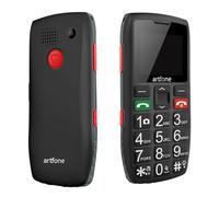 artfone C1 Teléfono Móvil para Personas Mayores丨Senior Móviles de Teclas Grandes丨Doble SIM丨Llamada Rápida丨Radio丨Botón SOS丨Linterna丨Volumen Alto丨Movil para Mayores丨Batería de 1800 mAh - Negro