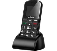 artfone CS182 gsm Teléfono Móvil para Personas Mayores丨Senior Móviles de Teclas Grandes丨Base de Carga丨Doble SIM丨FM丨Llamada Rápida丨Botón SOS丨Volumen Alto丨Batería de 1800 mAh丨Bloqueo de Teclas - Negro