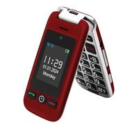 artfone G6 Rojo - 4G Teléfono Móvil para Mayores丨Tapa y Teclas Grandes丨Teléfono móvil de Tapa para Mayores丨Doble Pantalla丨Llamada Rápida丨Base de Carga丨Cámara丨Botón SOS丨Batería 1300mAh丨USB-C丨Bluetooth