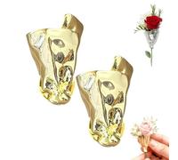 Artful Flower Vase Brooch, Handmade DIY Wearable Flowers Bouquet Clip, Wearable Flower Brooch Pin, Handmade-Inspired Lapel Pin for Holding Fresh or Dried Flowers (B)