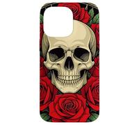 Artful Gótico Art Nouveau Cranium Y Rosas Carcasa para iPhone 14 Pro MAX