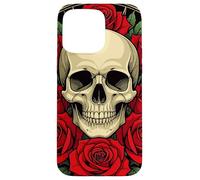 Artful Gótico Art Nouveau Cranium Y Rosas Carcasa para iPhone 15 Pro MAX