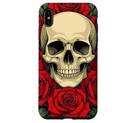 Artful Gótico Art Nouveau Cranium Y Rosas Carcasa para iPhone XS MAX