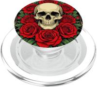 Artful Gótico Art Nouveau Cranium Y Rosas PopSockets PopGrip para MagSafe