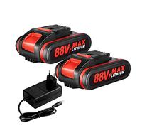 ARTGOS Batería de Iones de Litio Recargable 88VF1500mAh for Llave de Sierra eléctrica Sierra recíproca inalámbrica for 36VF 48VF 88VF Cortacésped (Color : 2 Battery EU Plug, Size : Small)