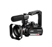 ARTGOS Videocámara videocámara 4K Profesional 12X Zoom óptico for Blogger transmisión en Vivo filmación Videocámara Multifuncional(Color:Bundle B)