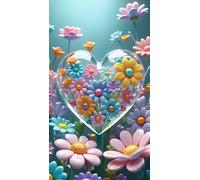 ARTGOTO Diamond Painting Cuadrado Adultos Grande Tamaño Kit Completo,40x70 cm Cuadros Pintura de Diamante para Adultos Flores D,Con Diamond Painting Square Accesorios para Decorar