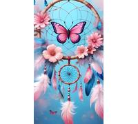 ARTGOTO Diamond Painting Cuadrado Adultos Grande Tamaño Kit Completo,40x70 cm Cuadros Pintura de Diamante para Adultos Atrapasueños B,Con Diamond Painting Square Accesorios para Decorar