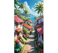 ARTGOTO Diamond Painting Cuadrado Adultos Grande Tamaño Kit Completo,40x70 cm Cuadros Pintura de Diamante para Adultos Paisajes Mar C,Con Diamond Painting Square Accesorios