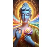 ARTGOTO Diamond Painting Cuadrado Adultos Grande Tamaño Kit Completo,40x70 cm Cuadros Pintura de Diamante para Adultos Buda C,Con Diamond Painting Square Accesorios para Decorar