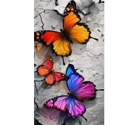 ARTGOTO Diamond Painting Cuadrado Adultos Grande Tamaño Kit Completo,40x70 cm Cuadros Pintura de Diamante para Adultos Mariposas B,Con Diamond Painting Square Accesorios para Decorar
