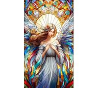 ARTGOTO Diamond Painting Cuadrado Adultos Grande Tamaño Kit Completo,40x70 cm Cuadros Pintura de Diamante para Adultos ángel D,Con Diamond Painting Square Accesorios para Decorar