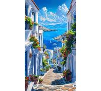 ARTGOTO Diamond Painting Cuadrado Adultos Grande Tamaño Kit Completo,40x70 cm Cuadros Pintura de Diamante para Adultos Paisajes Mar A,Con Diamond Painting Square Accesorios para Decorar