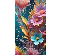 ARTGOTO Diamond Painting Cuadrado Adultos Grande Tamaño Kit Completo,40x70 cm Cuadros Pintura de Diamante para Adultos Flores B,Con Diamond Painting Square Accesorios para Decorar