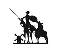 Arthifor-Silueta Quijote de forja Diferentes Medidas (341 mm de Alto x 383 mm de Ancho y 3 mm de Grosor)