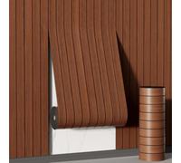 Arthome 3D Papel Pintado Wall Panel Autoadhesivos Listones Paneles Decorativos Pared Impermeables Vinilo Efecto Paneles Acustico Madera Para Salón,Cocina Armario Escritorio Oficina 40x1020cm Nogal