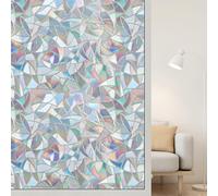 Arthome Arco Iris Ventana Película de privacidad Vinilo Adhesivo estático 3D para Ventanas de Cristal, removible, sin Pegamento, bloquea el Sol, Anti-UV,para la Oficina en casa 60x254cm