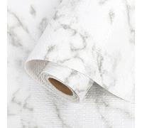 Arthome Forros Estante 30cmx600cm Estante Armario,No-Adhesivo Estante Armario Impermeable, Antideslizante Estante Cocina Plástico EVA para Armario Frigorífico (Blanco Mármol)