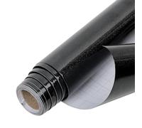 Arthome vinilo adhesivo muebles Brillante Negro, 40cmx610cm Papel Pintado Autoadhesivo Impermeable, Contacto Papel Decorativo para Muebles, Encimera, Cocina, Revestimiento de Estantes