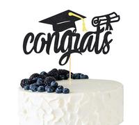 Arthsdite 1 decoración para tarta de felicitaciones, decoración para tartas de graduación de felicitaciones, clase de 2025, suministros de decoración de fiesta de graduación de secundaria,