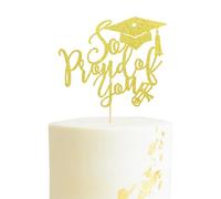 Arthsdite 1 decoración para tartas con texto en inglés "So Proud of You", decoraciones para fiesta de graduación 2025, decoración para tartas de graduación universitaria, suministros de decoración de