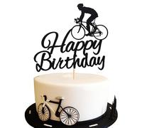 Arthsdite 1 decoración para tartas de cumpleaños con diseño de bicicleta, decoración de pastel de fiesta de cumpleaños, decoración de pastel temática deportiva