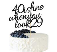 Arthsdite 40 Is Fine When You Look 29 - Decoración para tarta de cumpleaños - 40 cumpleaños para mujeres, jefas, esposa, compañeros de trabajo, hermanas, mejores amigas, decoración de pastel -