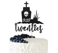 Arthsdite Rip Twenties - Decoración para tartas de 30 cumpleaños con temática inglesa antigua, purpurina negra