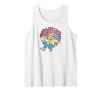 Arthur Distressed Arthur Waving Logo Cartoon Camiseta sin Mangas