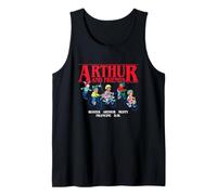 Arthur Friends on Bikes Group Pose Cartoon Camiseta sin Mangas
