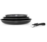 Arthur Martin Juego de 3 sartenes extraíbles color negro 20/24/28 cm