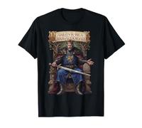 Arthur Rex Britannorum Rey Arturo Trono Gráfico Camiseta